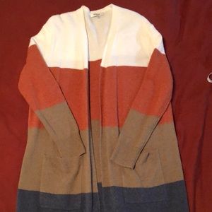 Madewell Kent Striped Cardigan Sweater in Coziest Yarn